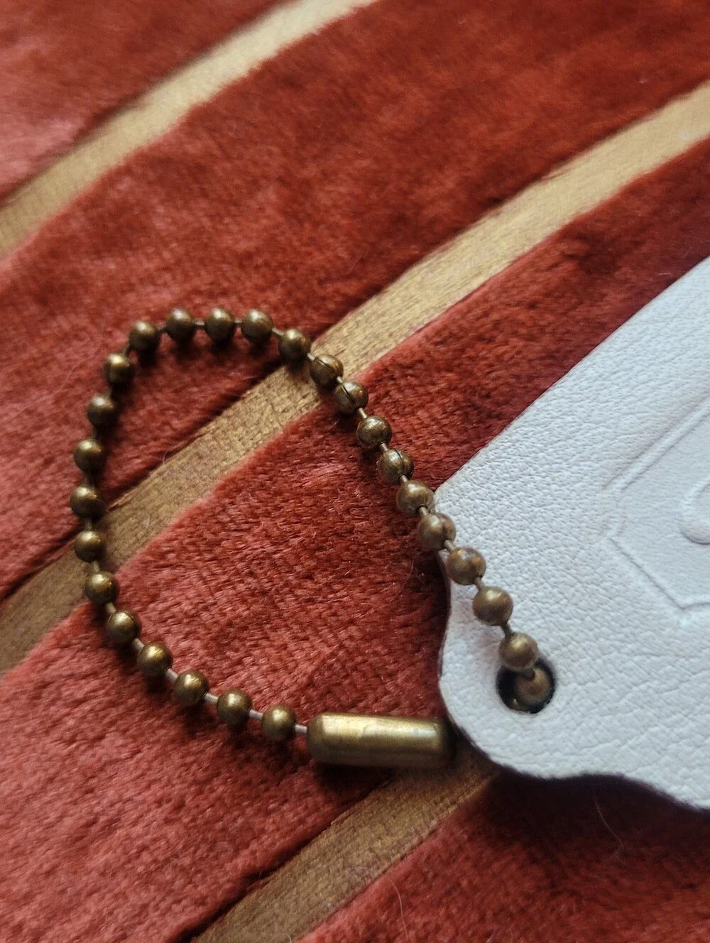 Coach Vintage White Leather Tag